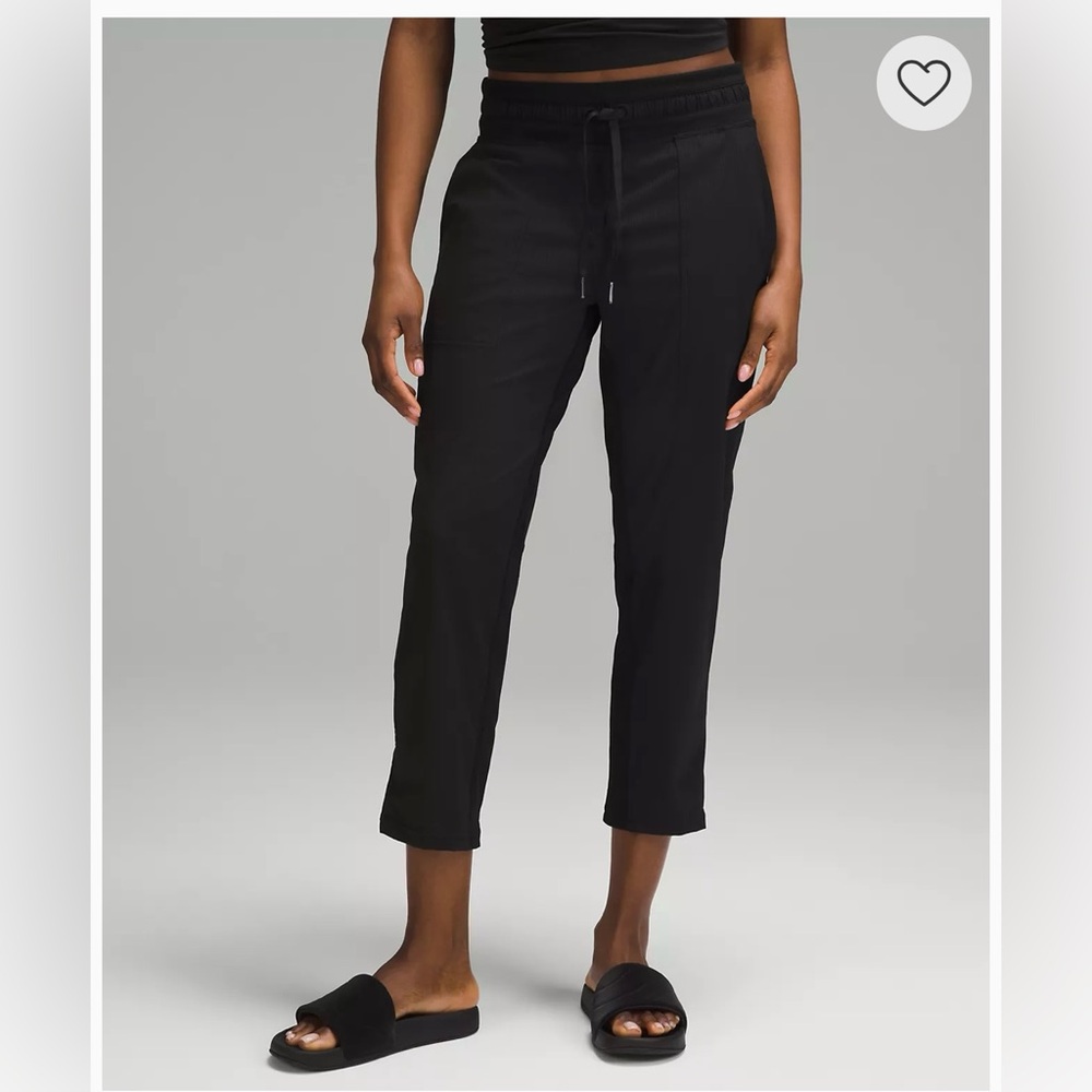 Lululemon dance studio mid-rise cropped pant, black, size 8